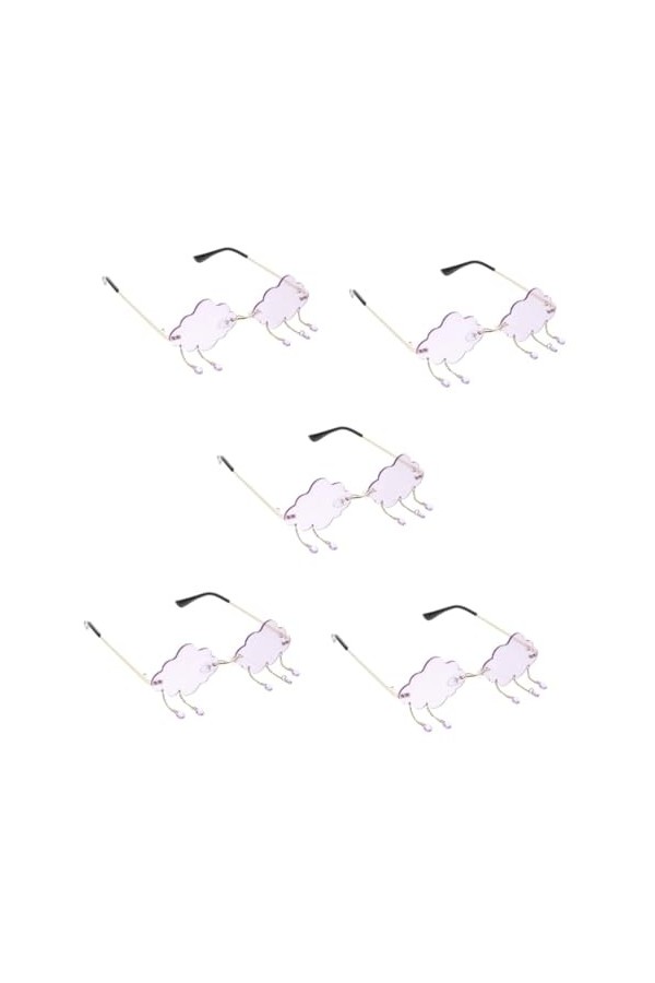 ABOOFAN 5 Pièces Lunettes De Soleil Rose Jouets Vintage Décor Surdimensionné Lunettes Pour Femmes Hommes Jouet Sans Cadre Nua