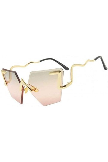 NIUASH Lunettes de Soleil polarisées Mode Lunettes de Soleil Yeux de Chat sans Monture Femmes Lunettes de Soleil dégradé Femm