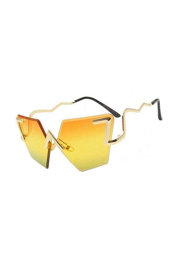 NIUASH Lunettes de Soleil polarisées Mode Lunettes de Soleil Yeux de Chat sans Monture Femmes Lunettes de Soleil dégradé Femm