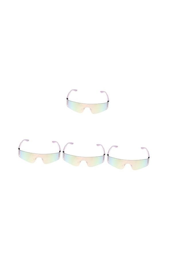 SOIMISS 4 Pièces Des Lunettes De Soleil Lunettes De Fête Rétro Lunettes De Soleil Sans Monture Hommes Lunettes Cosplay Lunett