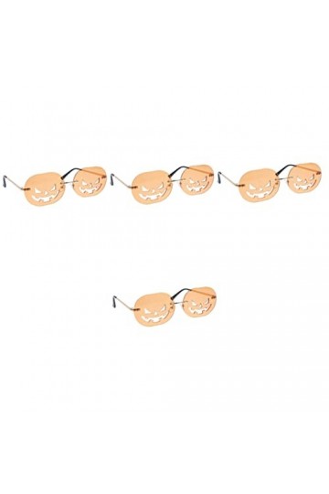 ABOOFAN Lunettes Drôles 4 Paires De Lunettes Citrouille Halloween Sans Cadre Lunettes De Soleil Citrouille Nouveauté Lunettes