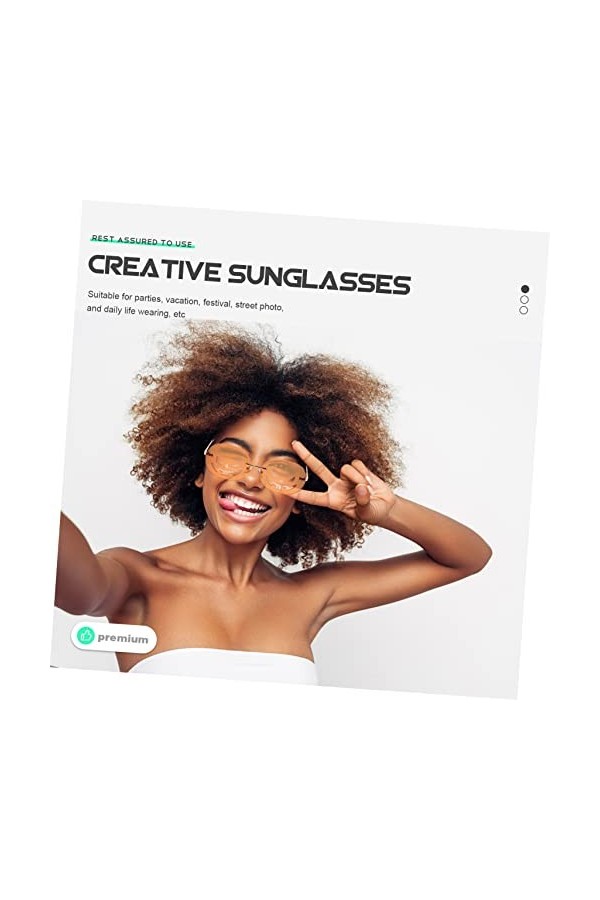 ABOOFAN Lunettes Drôles 4 Paires De Lunettes Citrouille Halloween Sans Cadre Lunettes De Soleil Citrouille Nouveauté Lunettes