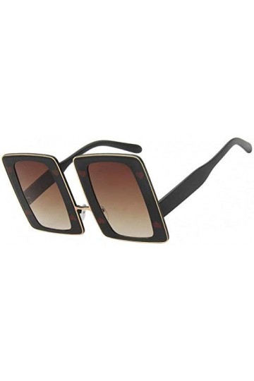 ZYIZEE Lunettes de Soleil Lunettes de Soleil de Luxe carrées Dames Lunettes de Soleil surdimensionnées Femmes Grand Cadre Lun