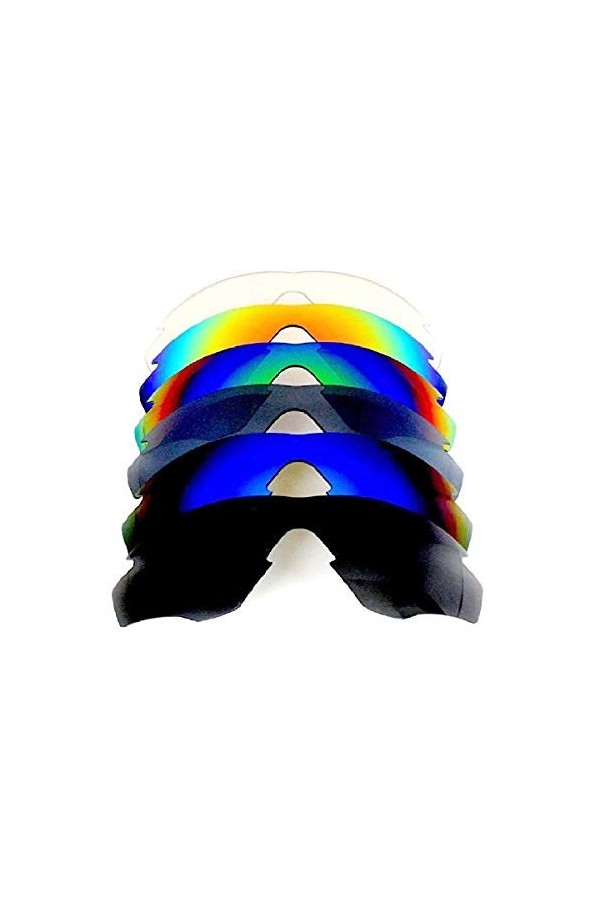 Verres De Rechange Pour Oakley M2 Frame noir & bleu & titane & vert & rouge polarisé 5 Paires - Transparent, regular