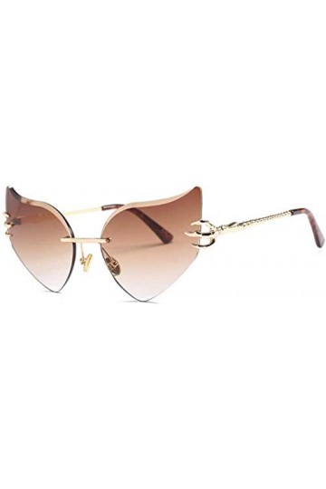 NIUASH Lunettes de Soleil polarisées Lunettes de Soleil Oeil de Chat Femmes Vintage dégradé sans Monture Oeil de Chat Lunette