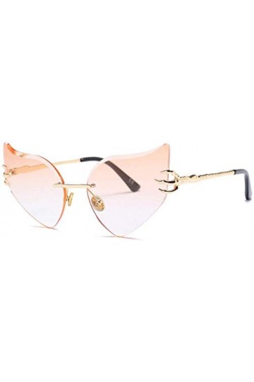 NIUASH Lunettes de Soleil polarisées Lunettes de Soleil Oeil de Chat Femmes Vintage dégradé sans Monture Oeil de Chat Lunette