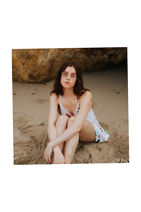 GALPADA 5 Pièces Lunettes De Soleil Sans Monture Lunettes De Soleil De Quai Pour Femmes Lunettes Étoiles Lunettes De Soleil É