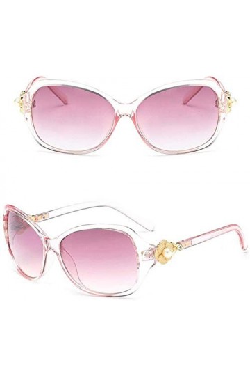 NIUASH Lunettes de Soleil polarisées Classique Luxueux Fleur Perle Lunettes De Soleil Femme Gradual HD Lunettes Lady Vintage 