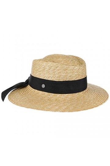 Lierys Chapeau Leghorn avec Nœud Femme - Made in Italy de Plage en Paille dété Ruban Gros Grain Printemps-été - Taille Uniqu