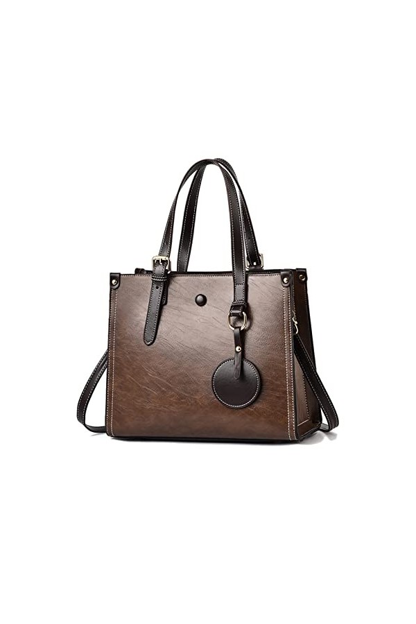 FANDARE Sac à Main Femme Sac à Bandouliere Sacs Portés Épaule PU Cuir Sac Messager Multi Poches Sac Fourre Sacoche pour Voyag