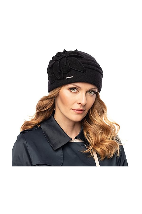 VIVISENCE Bonnet Toque Classique Et Élégant Handmade 7071, Rose,UNI