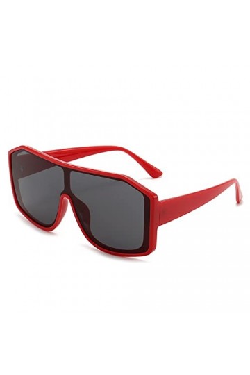 Lunettes de soleil polygone à grande monture for hommes et femmes, tendance, Sport de banlieue, UV400, cadeau Color : E, Siz