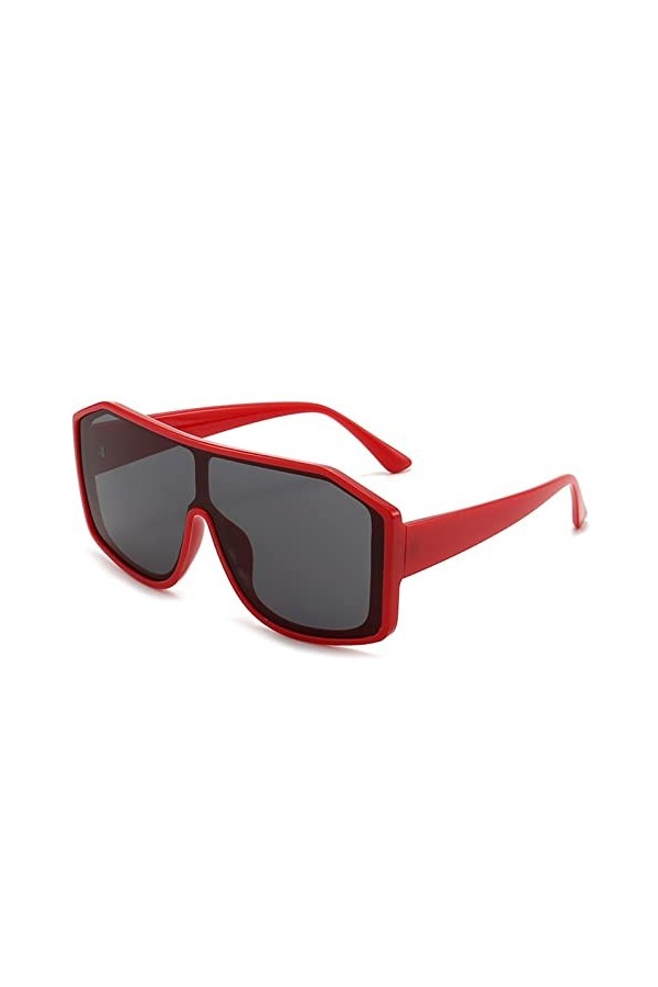 Lunettes de soleil polygone à grande monture for hommes et femmes, tendance, Sport de banlieue, UV400, cadeau Color : E, Siz