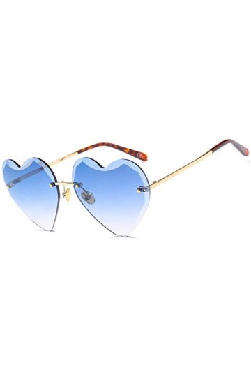 NIUASH Lunettes de Soleil polarisées Amour Coeur Lunettes de Soleil Femmes Lunettes sans Monture Femme Coeurs Forme Lunettes 