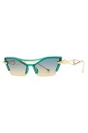 HPIRME Cat Eye alliage lunettes de soleil femme petit cadre lunettes de soleil femme Vintage métal lunettes hommes, C2, taill