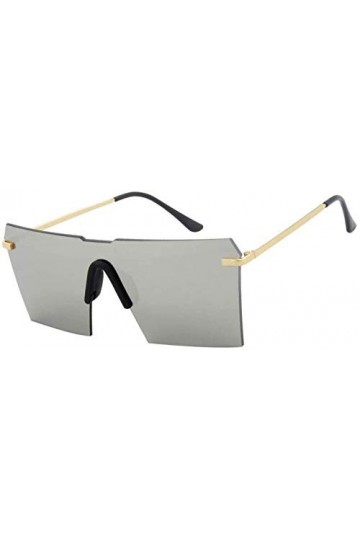 ZYIZEE Lunettes de Soleil Lunettes de Soleil sans Monture de Mode surdimensionnées Femmes Lunettes de Soleil à lentille dégra