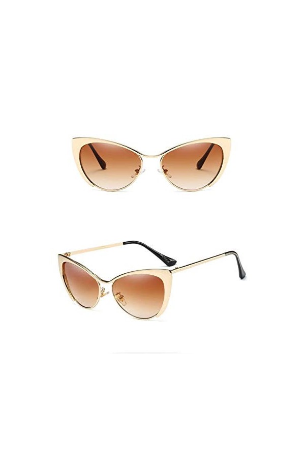 NIUASH Lunettes de Soleil polarisées Lunettes de Soleil Oeil de Chat Oculos De Sol Vintage Femmes Lunettes de Soleil Transpar