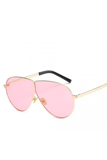 YWYU Nouveau Lunettes de Soleil à Monture Large en métal Lunettes de Soleil Anti-UV pour Hommes et Femmes avec Lunettes de So