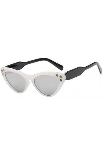 NIUASH Lunettes de Soleil polarisées Dames Petites Lunettes de Soleil Oeil de Chat Femmes Cadre Diamant Lunettes de Soleil po