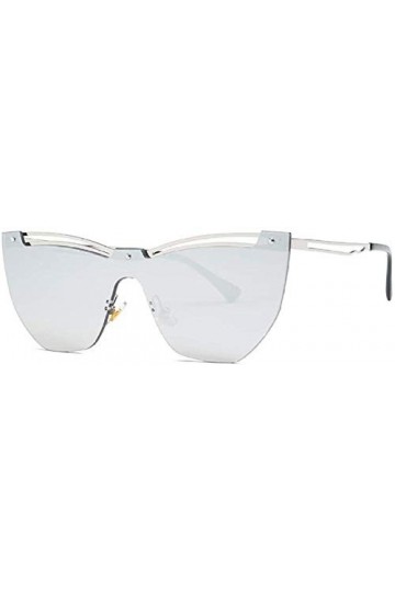 ZYIZEE Lunettes de Soleil Hommes sans Monture dégradé Lunettes de Soleil Femmes Luxe surdimensionné Oeil de Chat Lunettes de 