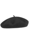 Barascon Beret avec Cachemire et Doublure béret Basque 62 cm - Bleu Fonce 