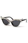 Mode Lunettes De Soleil Vintage Femmes Oeil De Chat Marque De Luxe Designer Lunettes De Soleil Strass Rétro Petites Dames Lun