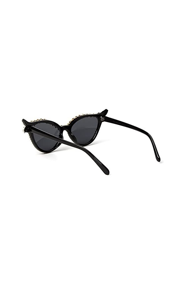 Mode Lunettes De Soleil Vintage Femmes Oeil De Chat Marque De Luxe Designer Lunettes De Soleil Strass Rétro Petites Dames Lun