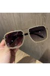 Mode Lunettes De Soleil Vintage pour Femmes Lunettes De Soleil Qualtiy Hommes Bling Diamond Nuances Carrées pour Lunettes Fem