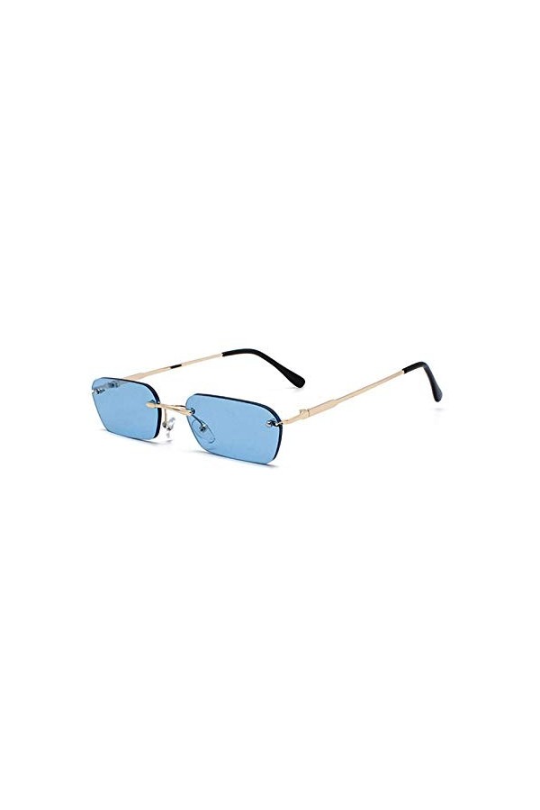 Lunette De Soleil Homme Mode Lunettes De Soleil sans Monture Femmes Vintage Dames Lentille Transparente Lunettes De Soleil po