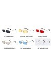 Lunette De Soleil Homme Mode Lunettes De Soleil sans Monture Femmes Vintage Dames Lentille Transparente Lunettes De Soleil po