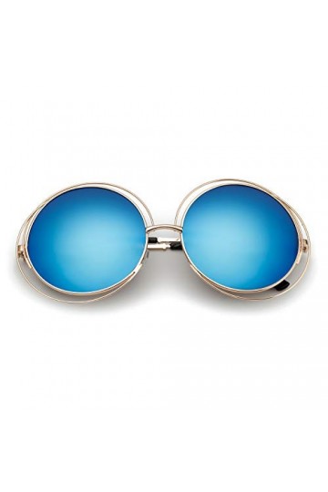 e-phoria Lunettes de soleil rondes artistiques | Élégant | Cadre en métal | Cadre d’or /