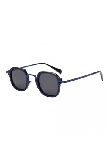 Lunettes de Soleil Vintage Femme polarisées Hommes rétro été Lunettes de Soleil carrées mâles pour Femmes Style punk métal UV