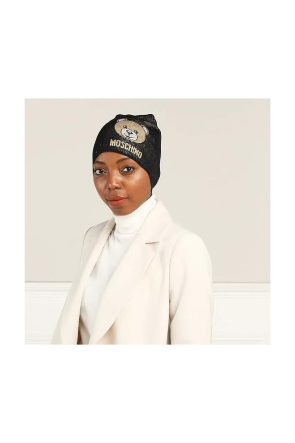 MOSCHINO Femme Teddy Bear Bonnet Black