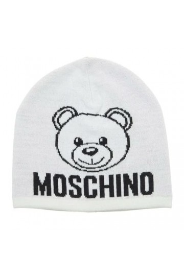 MOSCHINO Femme Teddy Bear Bonnet White