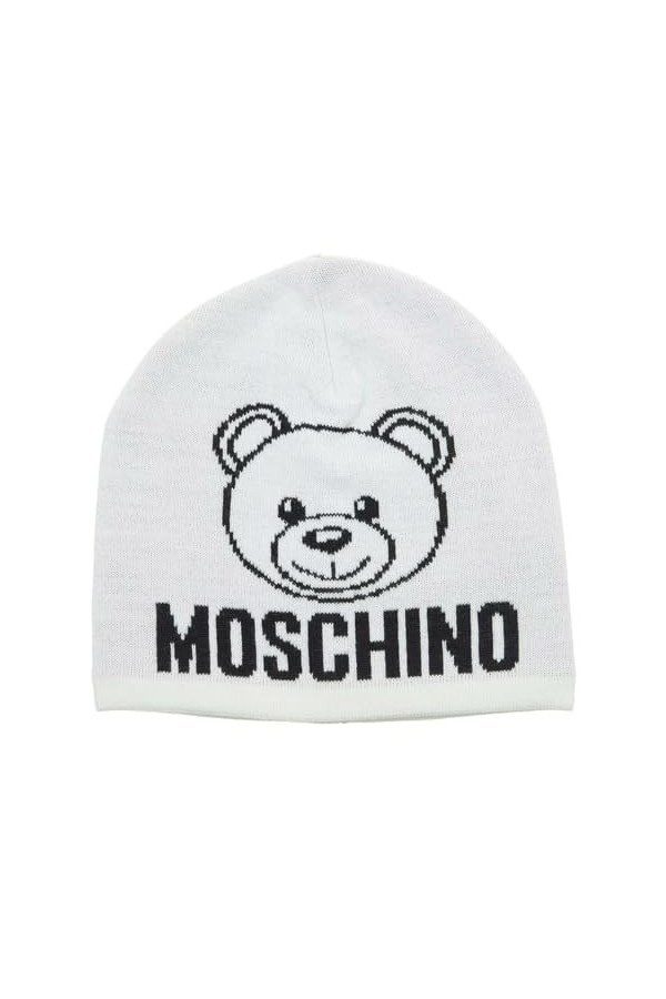 MOSCHINO Femme Teddy Bear Bonnet White