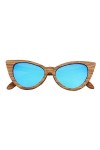 Lunettes de soleil polarisées à la mode for femmes lunettes de soleil lunettes en bois avec ocularia en bois Color : C1, Siz