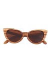Lunettes de soleil polarisées à la mode for femmes lunettes de soleil lunettes en bois avec ocularia en bois Color : C1, Siz