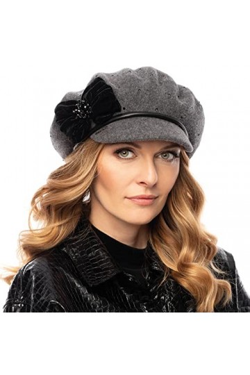 VIVISENCE Casquette Classique Et Élégant Handmade 7064, Gris,UNI