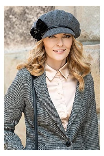 VIVISENCE Casquette Classique Et Élégant Handmade 7064, Gris,UNI