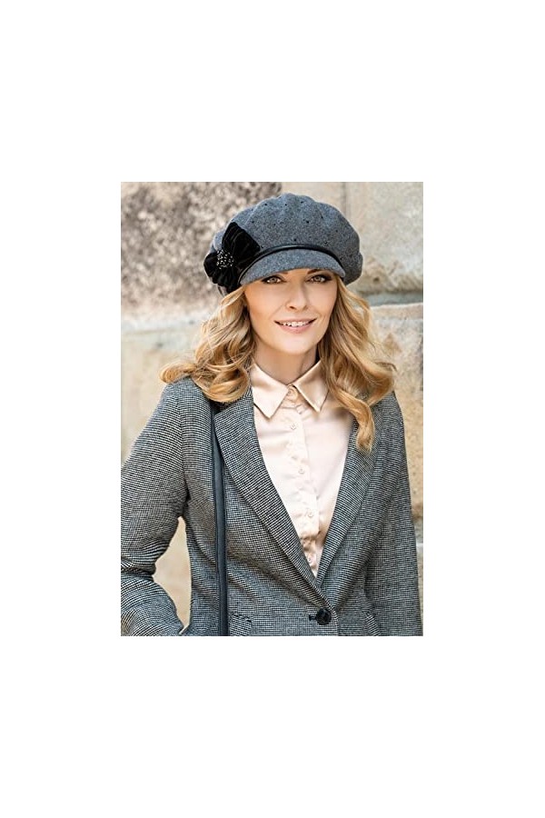 VIVISENCE Casquette Classique Et Élégant Handmade 7064, Gris,UNI
