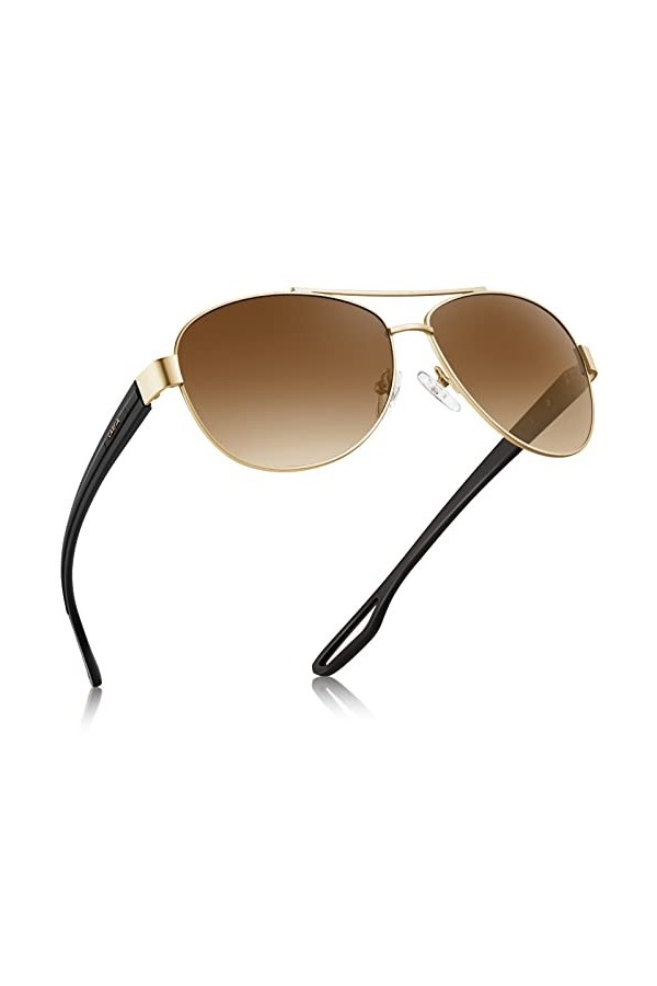 Carfia Lunettes de Soleil Rétro Polarisées Femmes Hommes Protection UV400 Conduite en Extérieure Sport