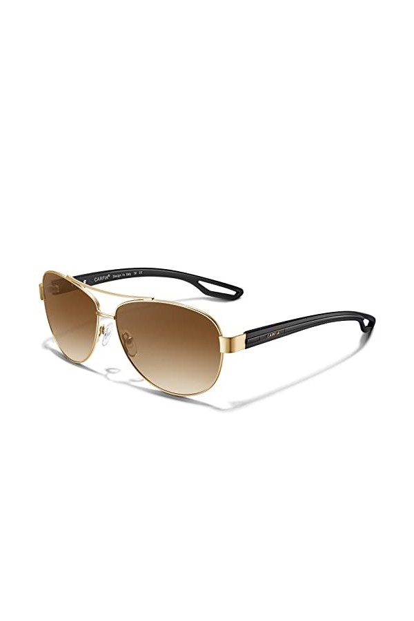 Carfia Lunettes de Soleil Rétro Polarisées Femmes Hommes Protection UV400 Conduite en Extérieure Sport