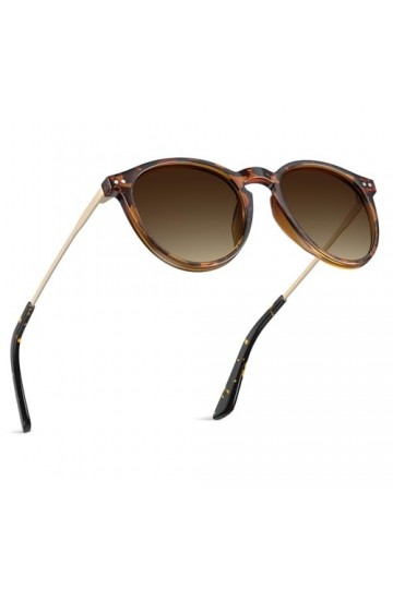 Carfia Lunettes de Soleil Polarisées Élégante Pour Hommes et Femmes Protection UV Légère Lunettes Rondes