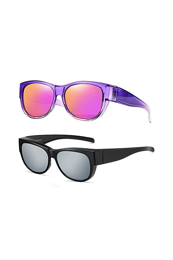 SHEEN KELLY Sur Lunette de Soleil Polarisé Femmes Mode Ovale sadapter sur les lunettes Goggles du Conducteur de lœil de cha