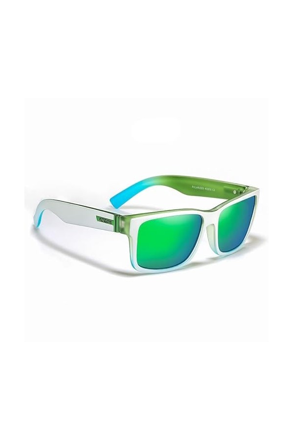 KDEAM Lunettes de soleil sport polarisées pour hommes et femmes protection UV carrées pour baseball, conduite, course, pêche,