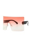 Lunettes de Soleil Surdimensionnées Femmes Hommes Rivet Une Pièce Lunettes de Soleil Coupe-Vent Miroir Lunettes de Soleil à G