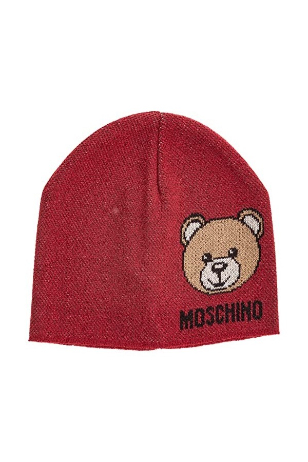 MOSCHINO Femme Teddy Bonnet Rosso