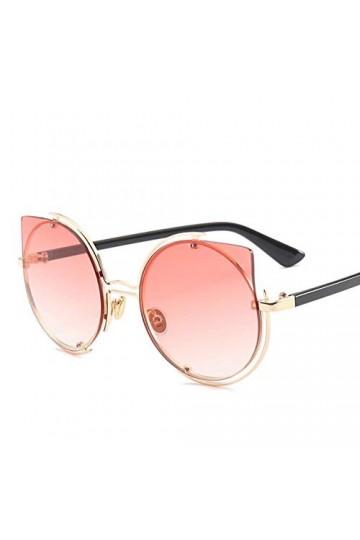 NIUASH Lunettes de Soleil polarisées Dames Oeil de Chat Lunettes de Soleil Rondes Femmes Lunettes de Soleil dégradées pour Fe