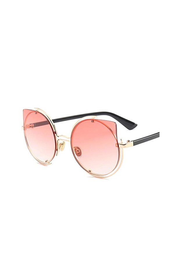 NIUASH Lunettes de Soleil polarisées Dames Oeil de Chat Lunettes de Soleil Rondes Femmes Lunettes de Soleil dégradées pour Fe