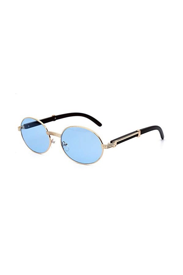 HPIRME Lunettes de soleil rondes femmes petit cadre lunettes de soleil lentille hommes Steampunk lunettes rétro nuances lunet